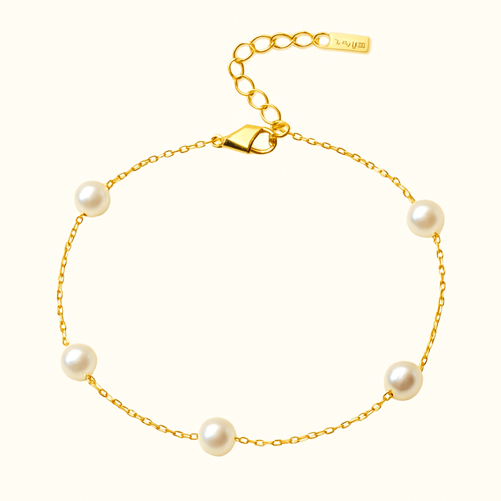 CALI Gold Pearl Anklet