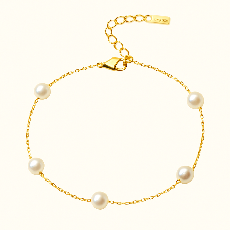 CALI Gold Pearl Anklet