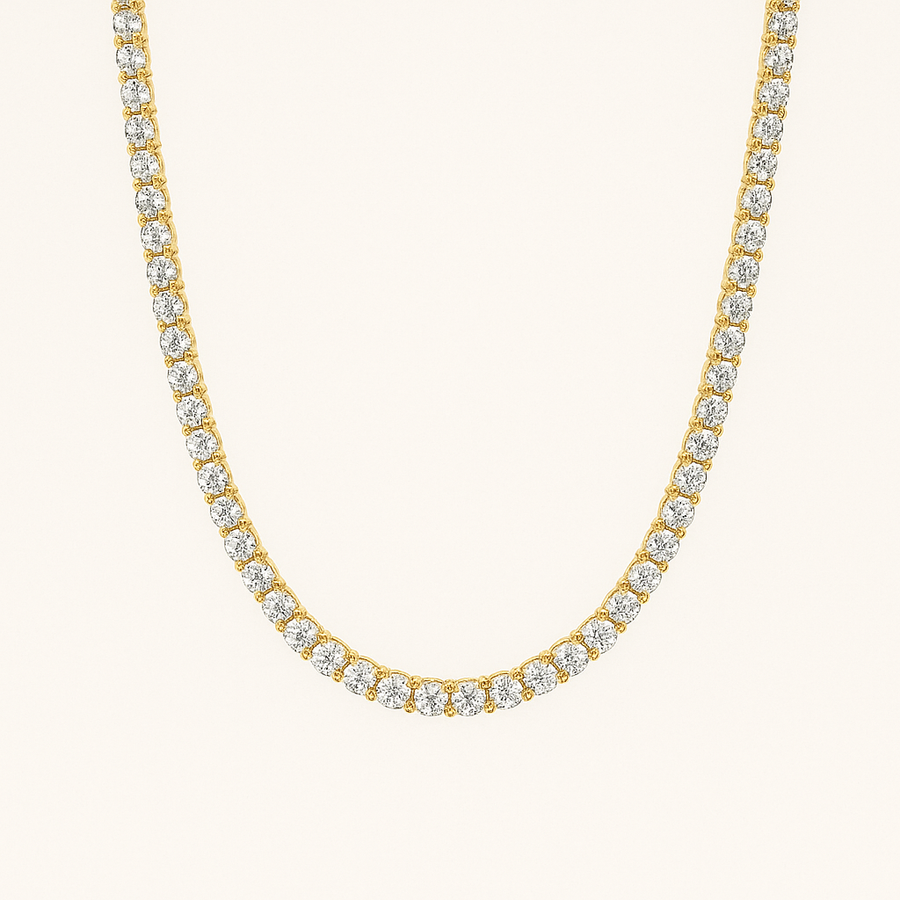 Classic Gold Tennis Necklace