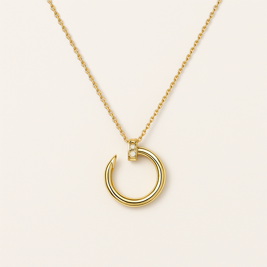 SPIJKER Zircon-Embellished Gold Necklace