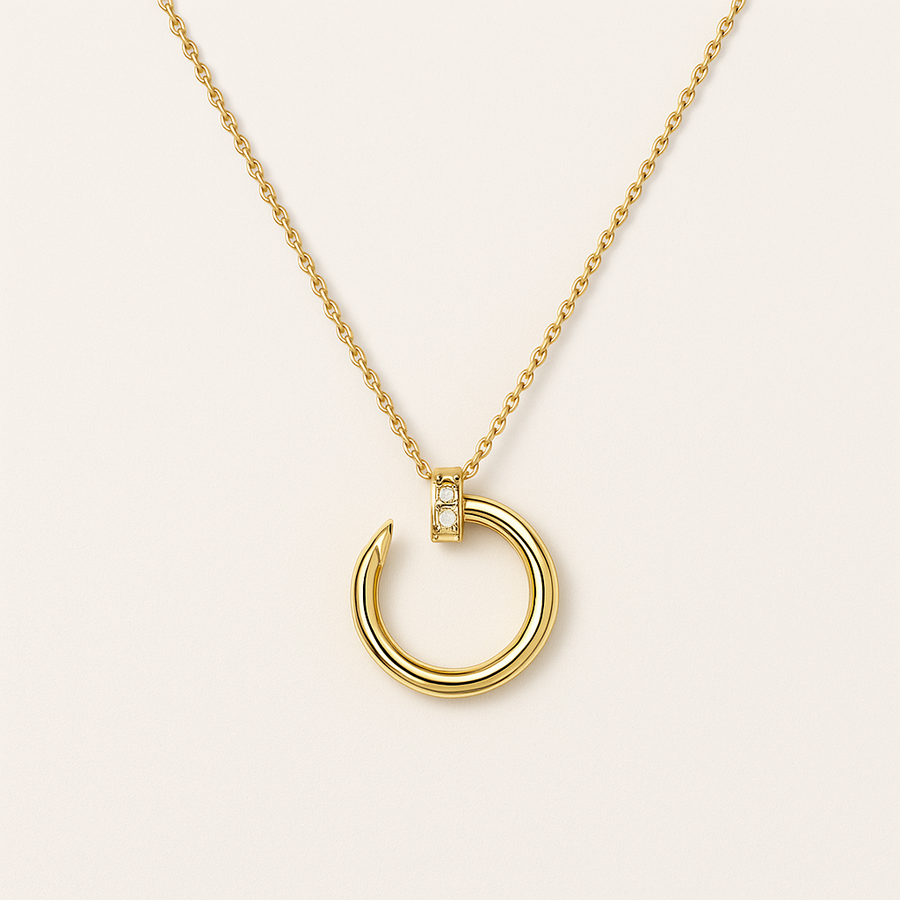 SPIJKER Zircon-Embellished Gold Necklace