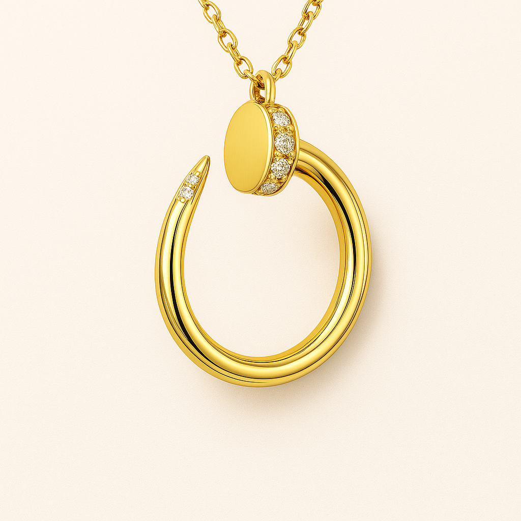 SPIJKER Zircon-Embellished Gold Necklace