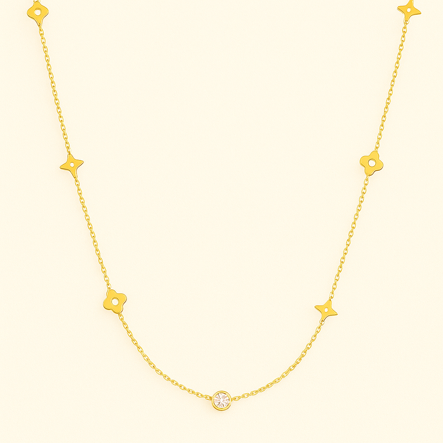 Golden Clover Necklace by CARRIE