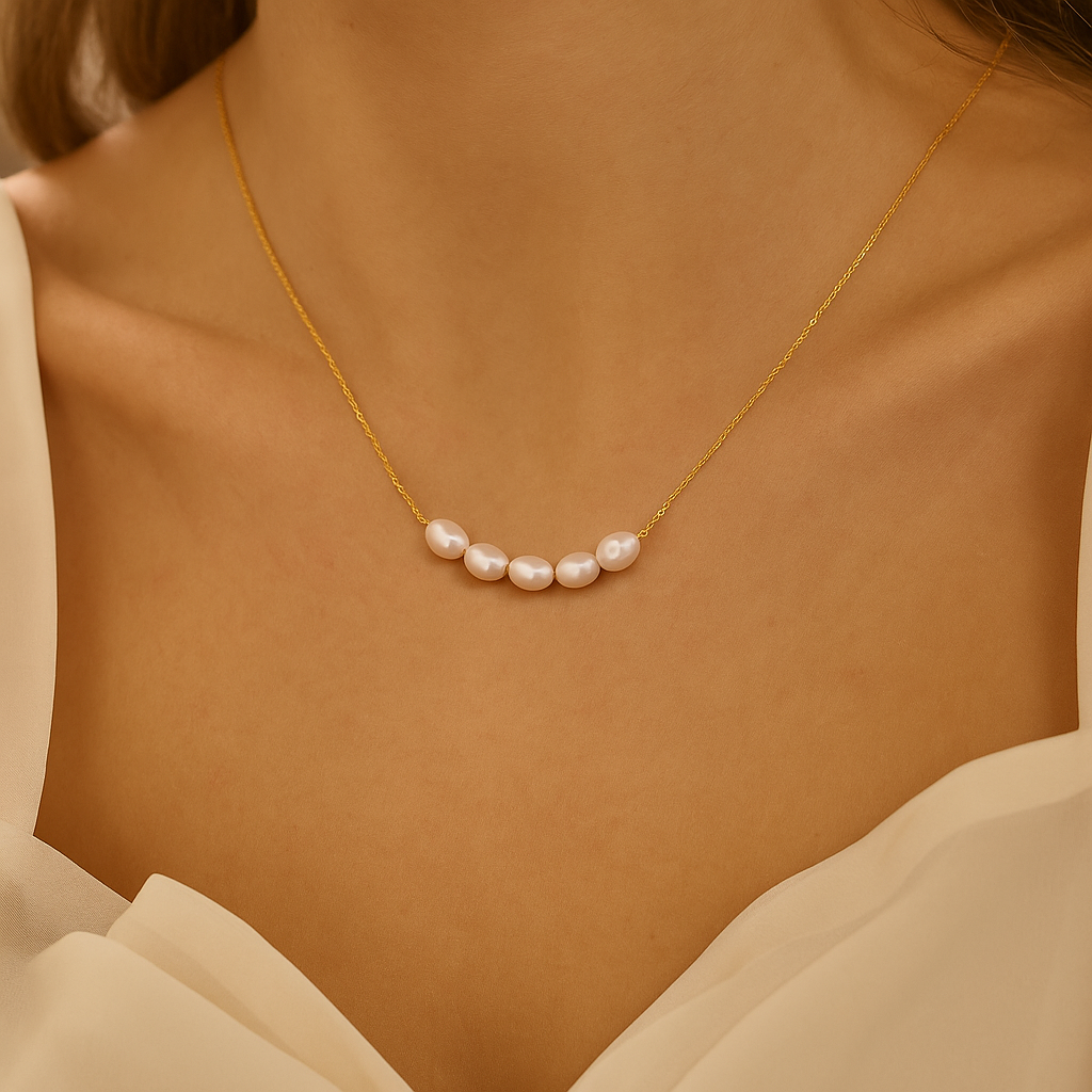 KONA Gold Pearl Pendant Necklace