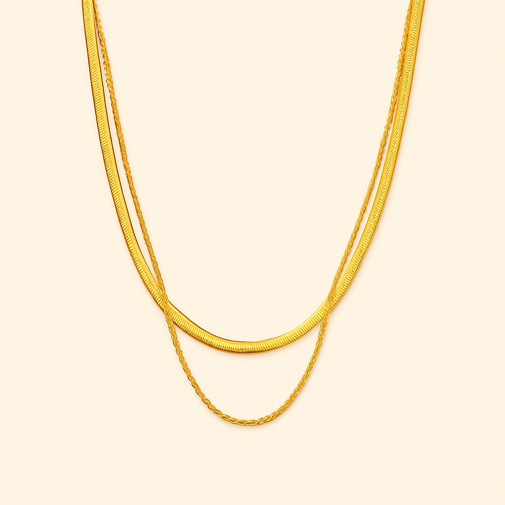HAILEY Multi-Layered Gold Necklace