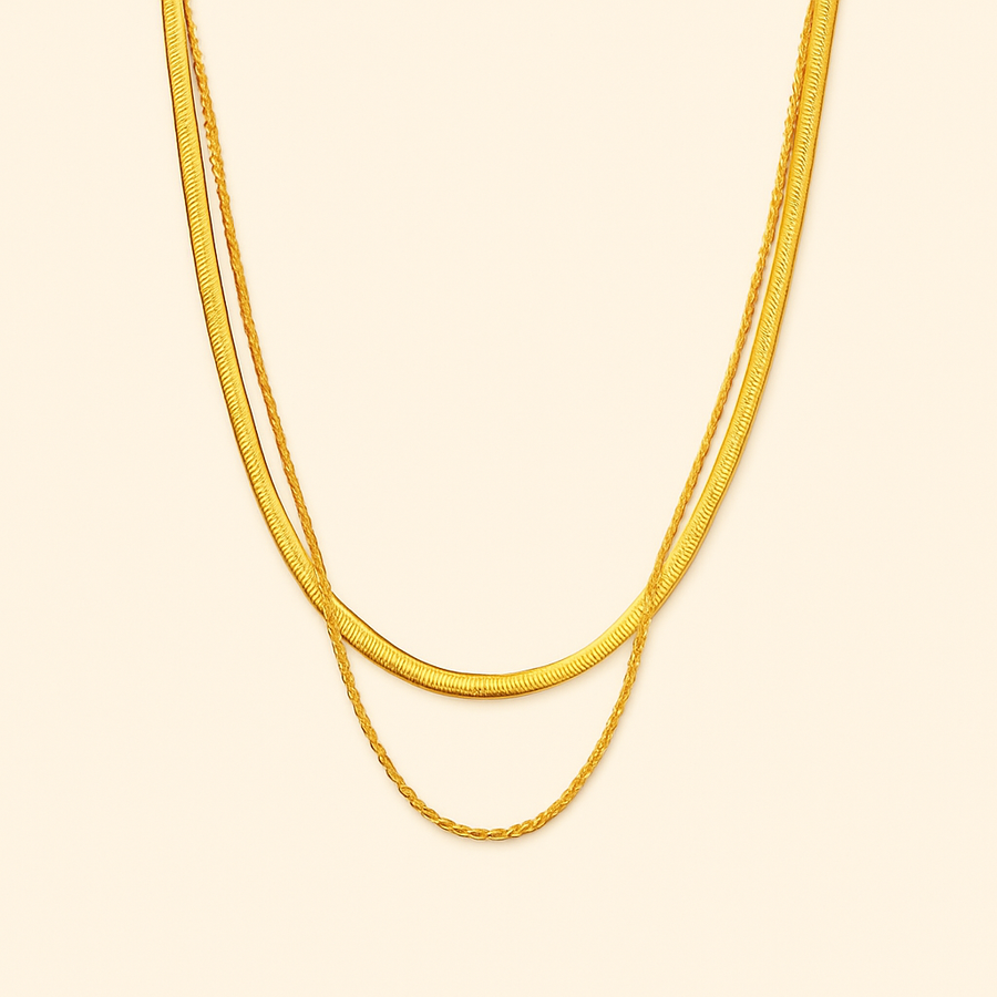 HAILEY Multi-Layered Gold Necklace