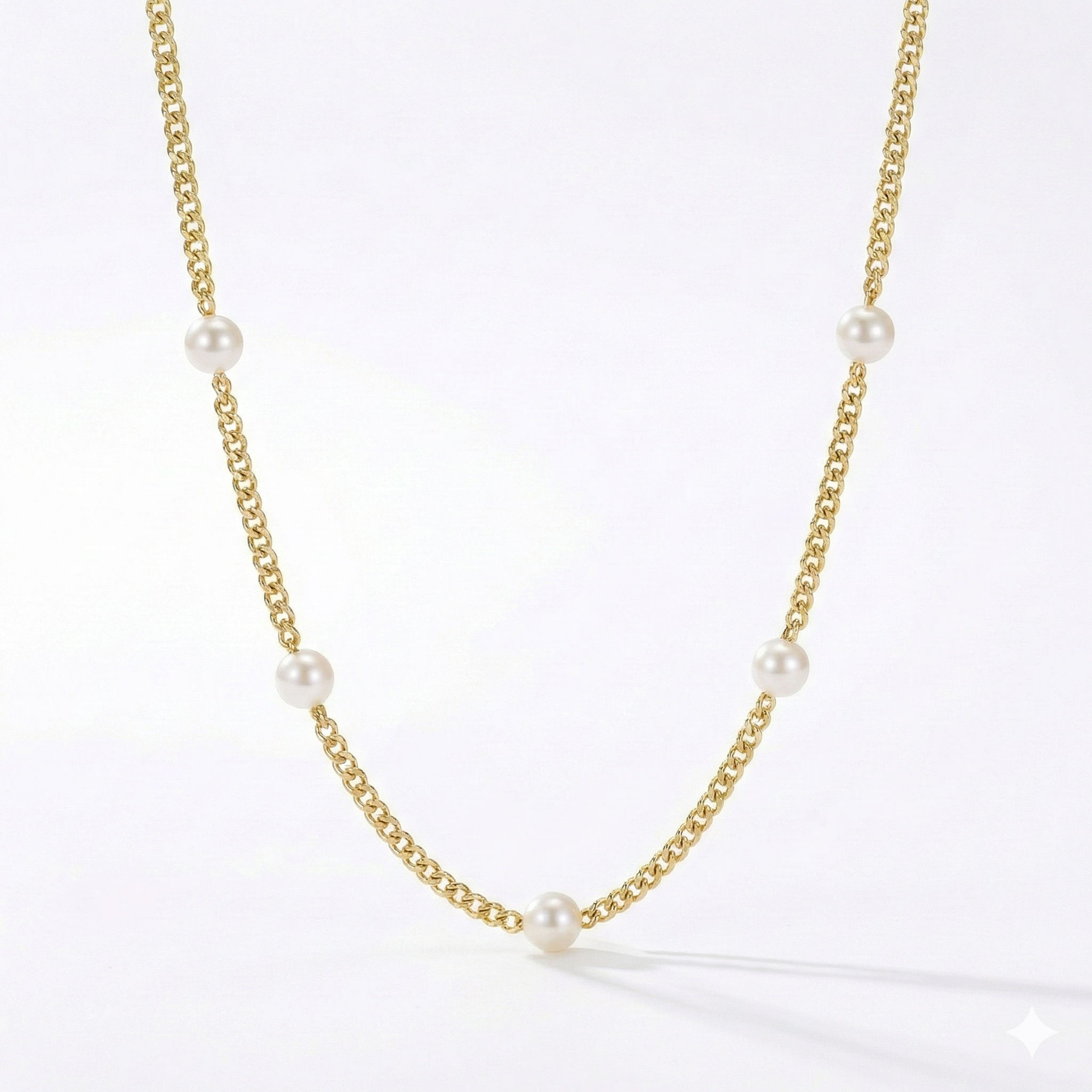 Pure Gold Pearl Necklace