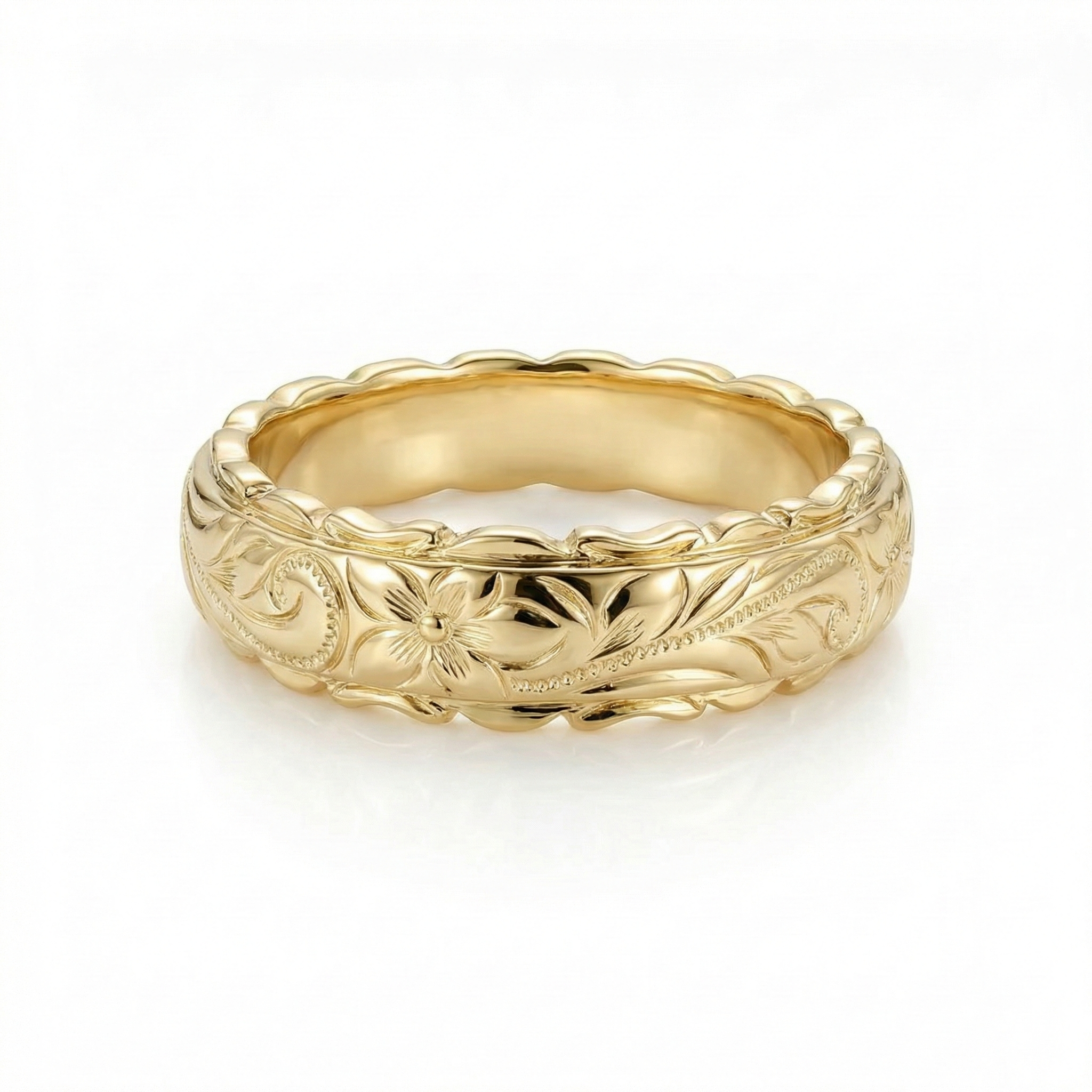 Antique Gold Flower Ring | Gold