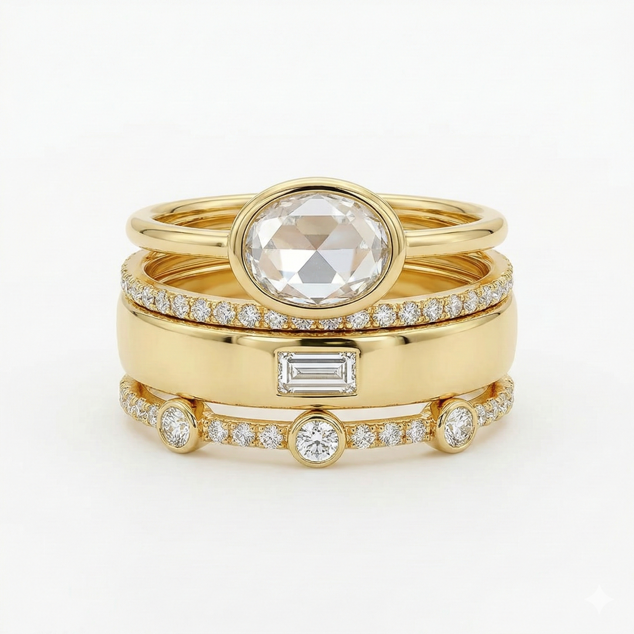 Lily - Vintage Gold Ring Set