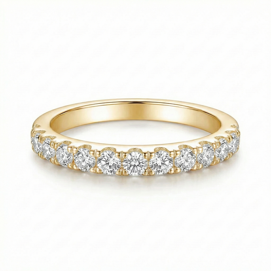 Moissanite Wedding Band | White Gold