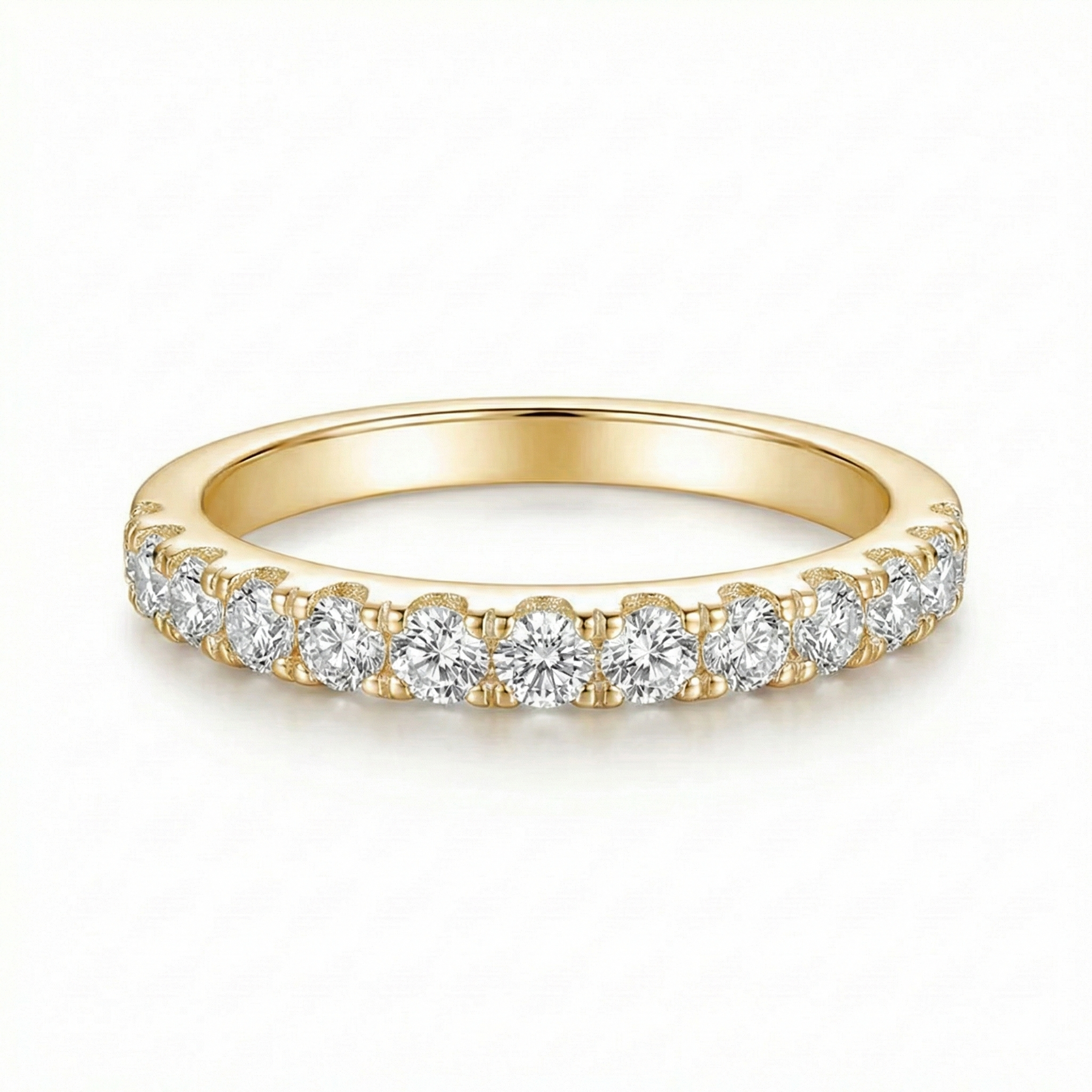 Moissanite Wedding Band | Gold