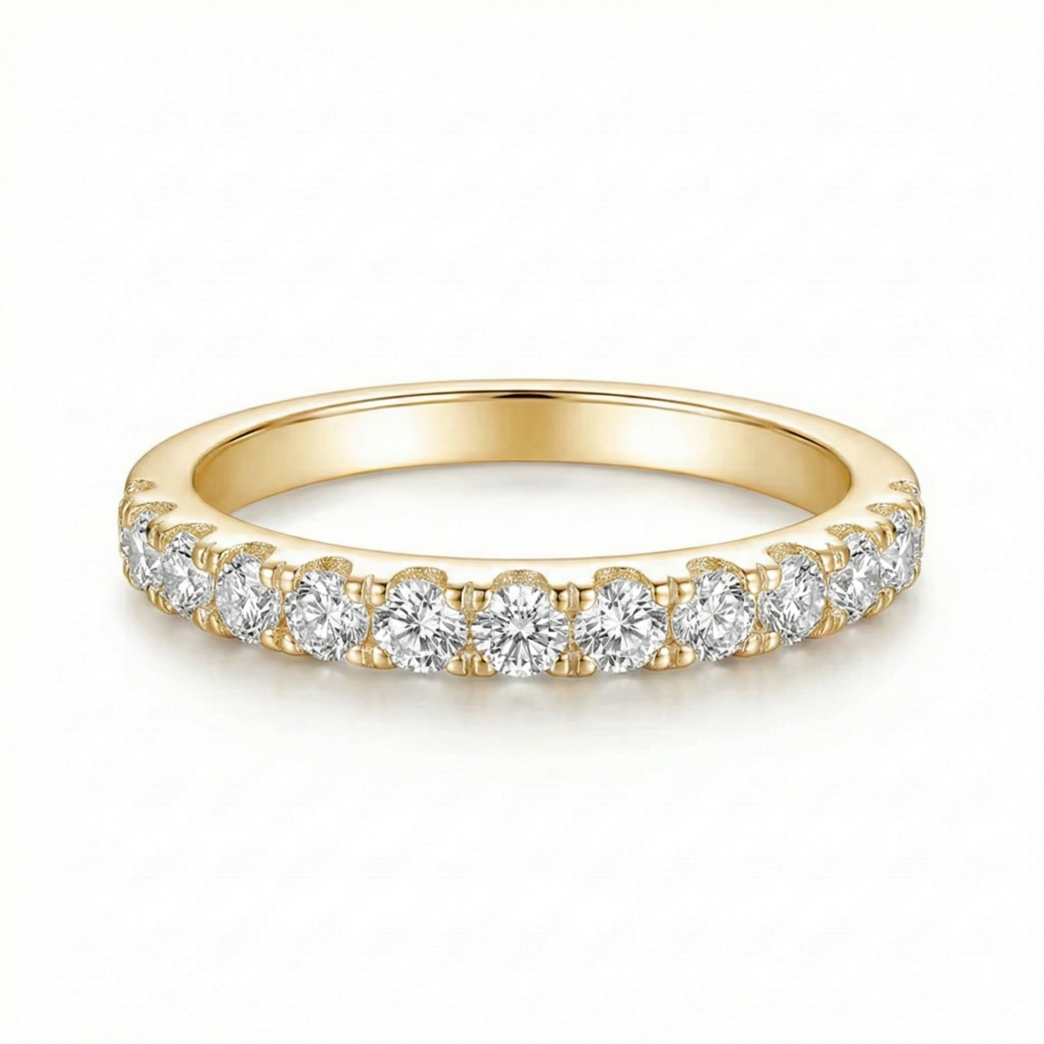 Moissanite Wedding Band | Gold
