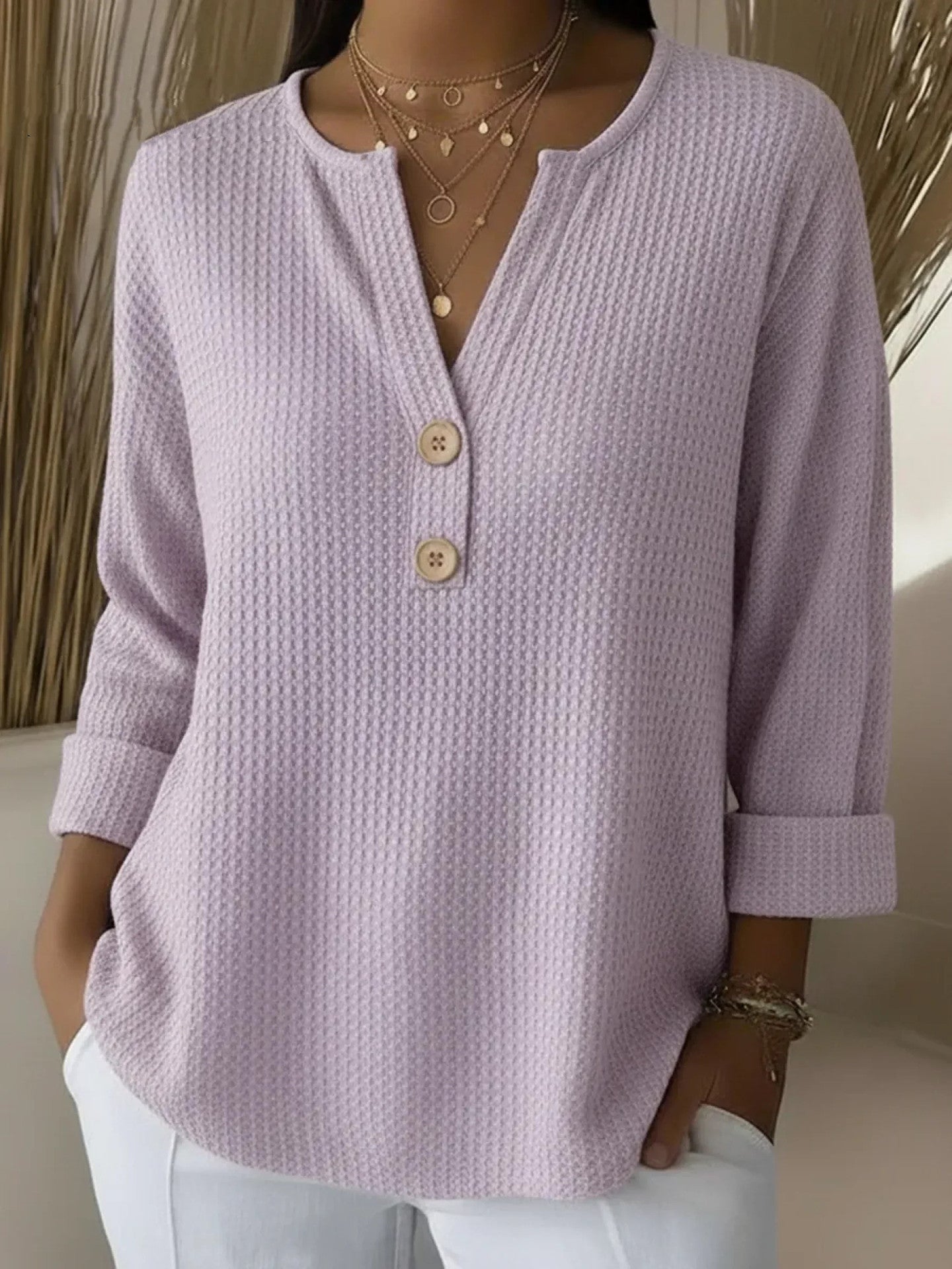 Lucinda™ | Maglia a Collo Bottonato