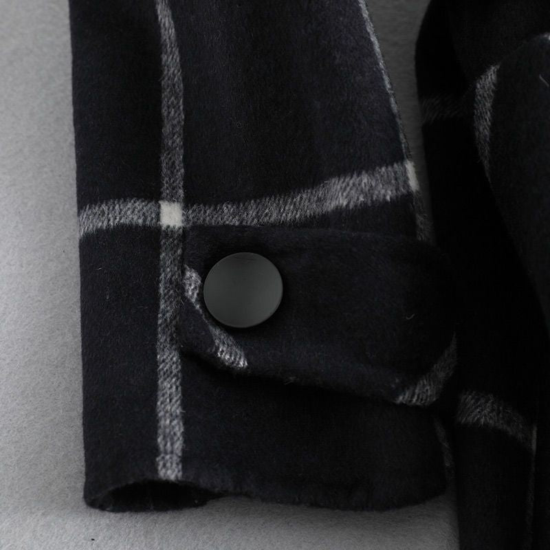 Valeria | Elegant Checked Wool Coat