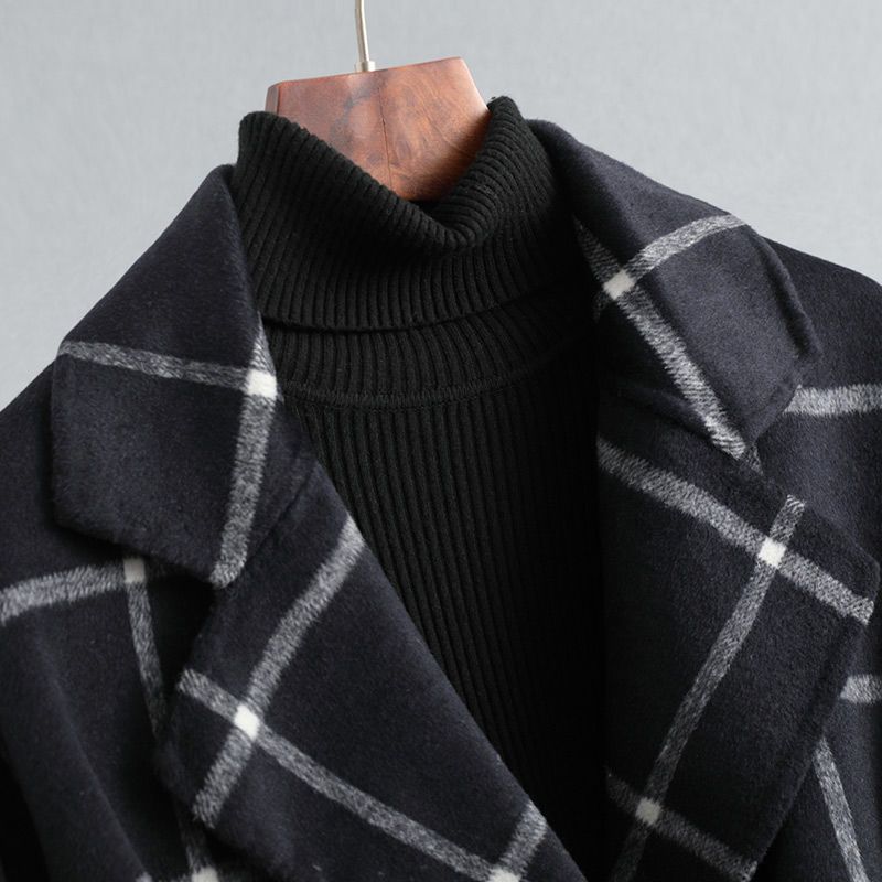 Valeria | Elegant Checked Wool Coat