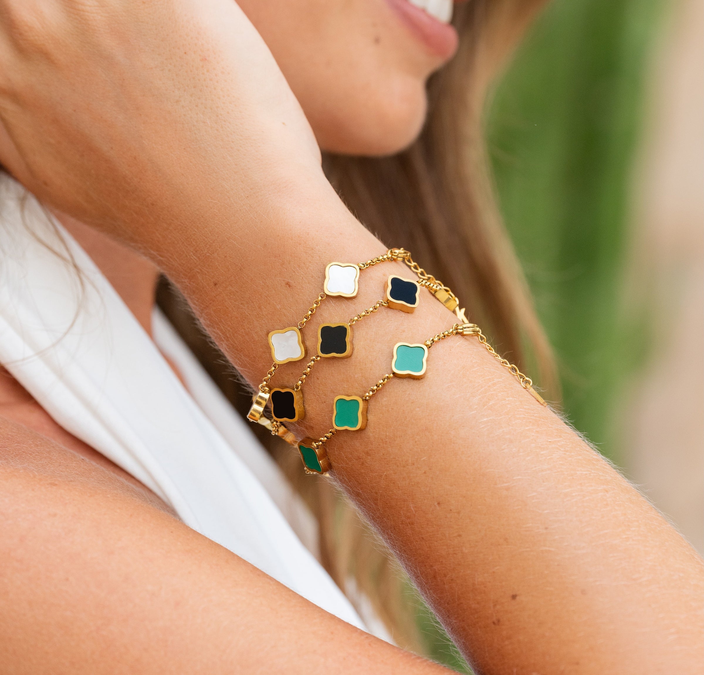 Gold Clover Bracelet