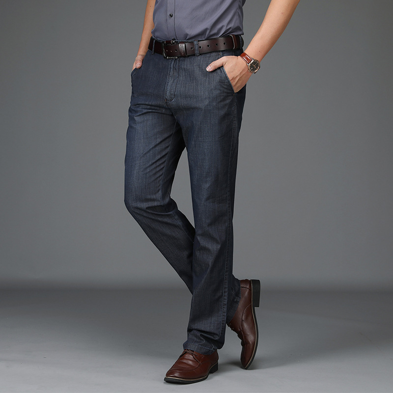 Classic Fit Stretch Denim Jeans for Men