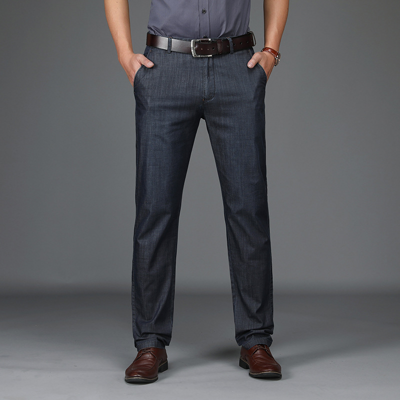 Classic Fit Stretch Denim Jeans for Men