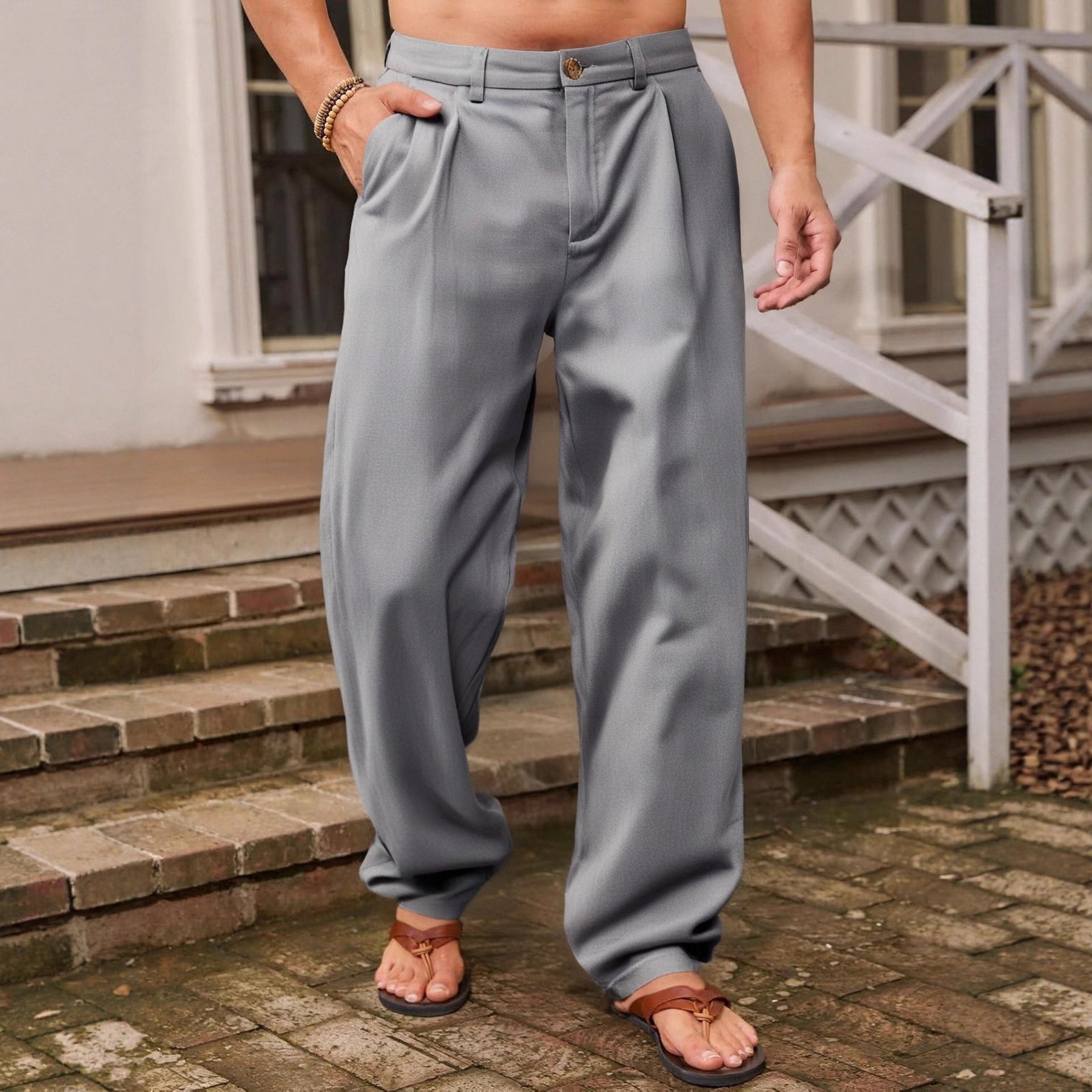 NICCOLÒ | WIDE-LEG LINEN PANTS