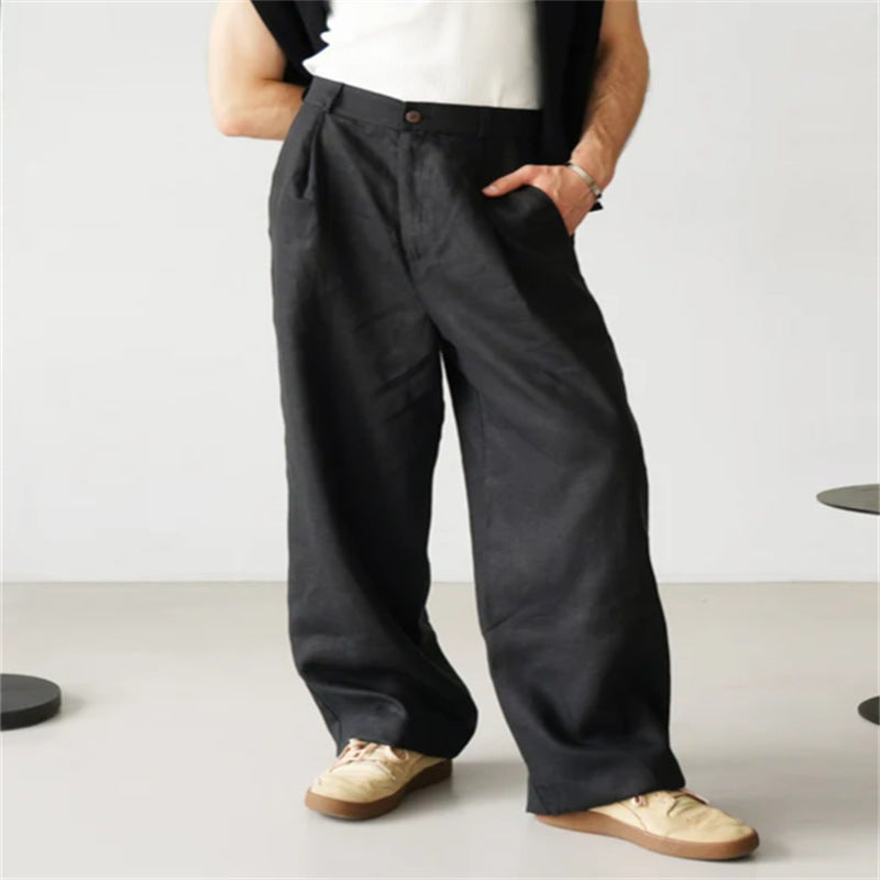 ÉTIENNE | WIDE-LEG LINEN PANTS