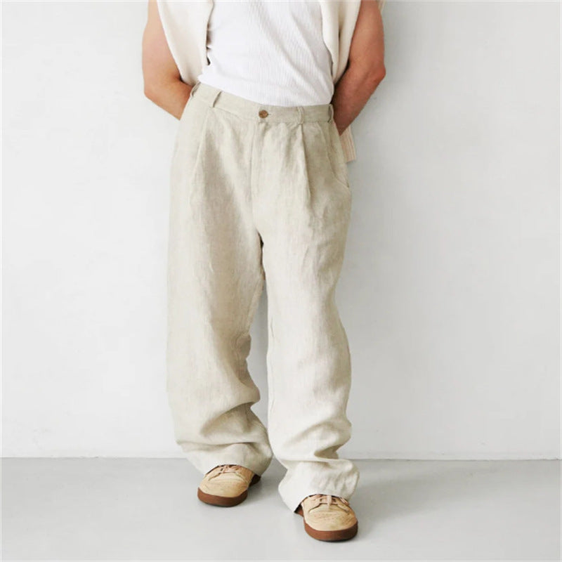 ÉTIENNE | WIDE-LEG LINEN PANTS