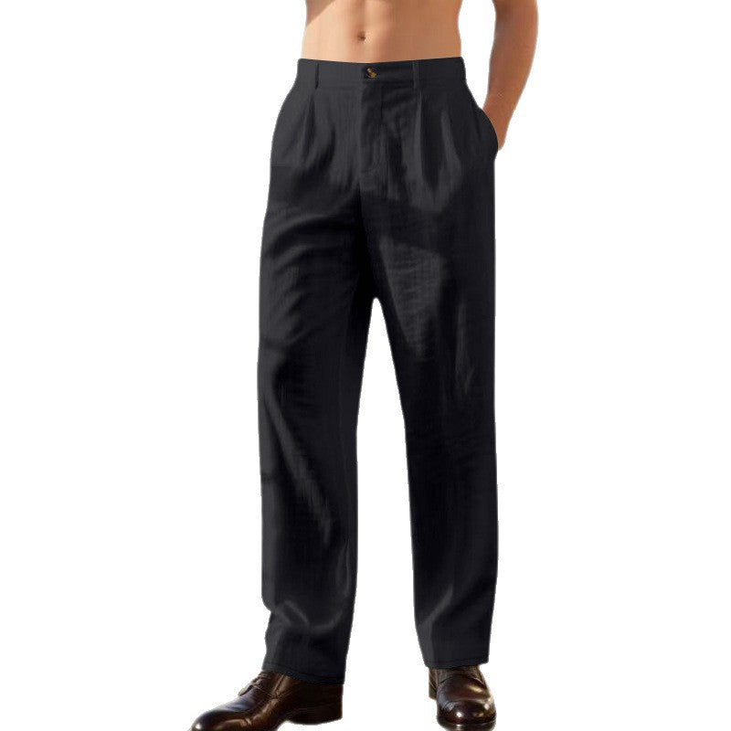LORENZO | WIDE LEG LINEN PANTS