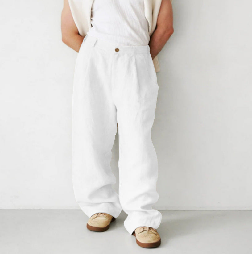 ÉTIENNE | WIDE-LEG LINEN PANTS
