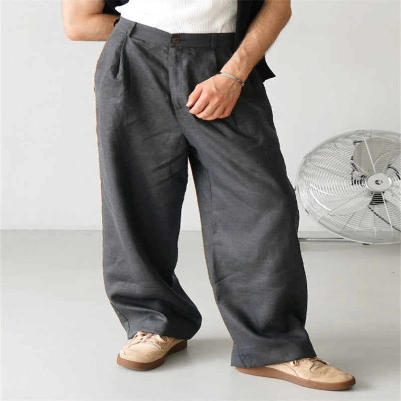 ÉTIENNE | WIDE-LEG LINEN PANTS