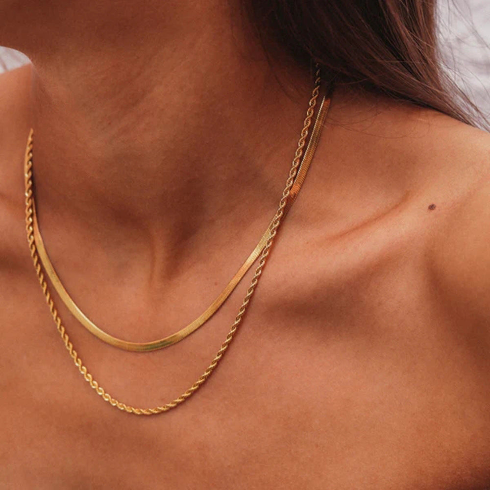 HAILEY Multi-Layered Gold Necklace