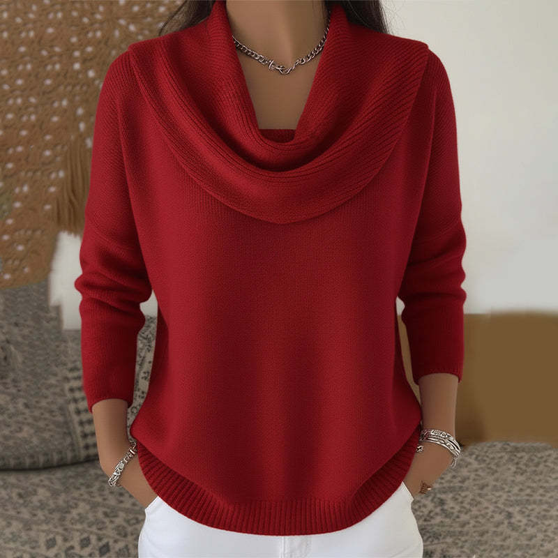 Juliette™ | Maglione con colletto drappeggiato
