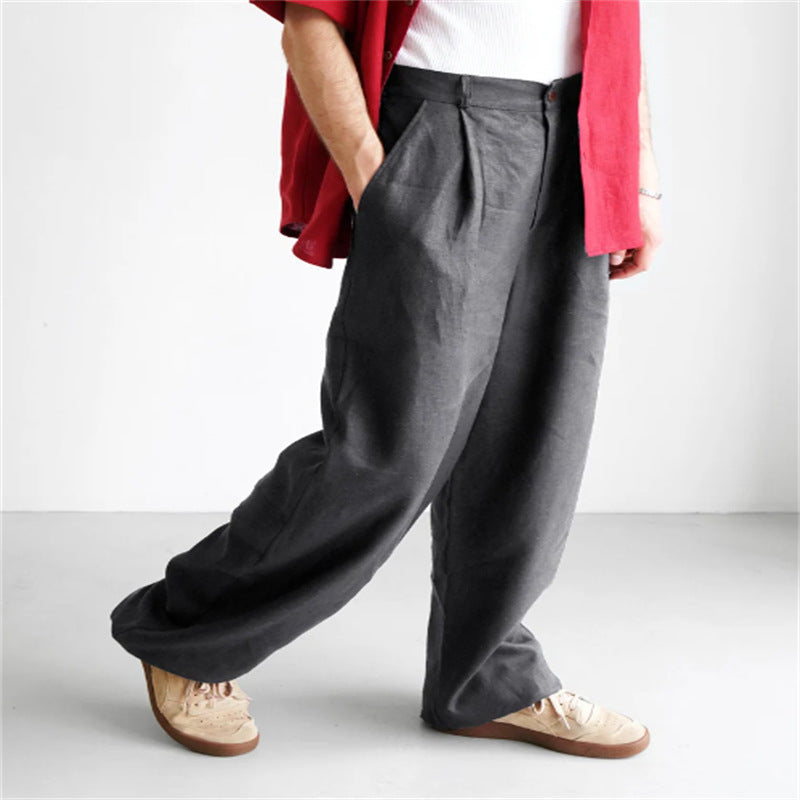 ÉTIENNE | WIDE-LEG LINEN PANTS