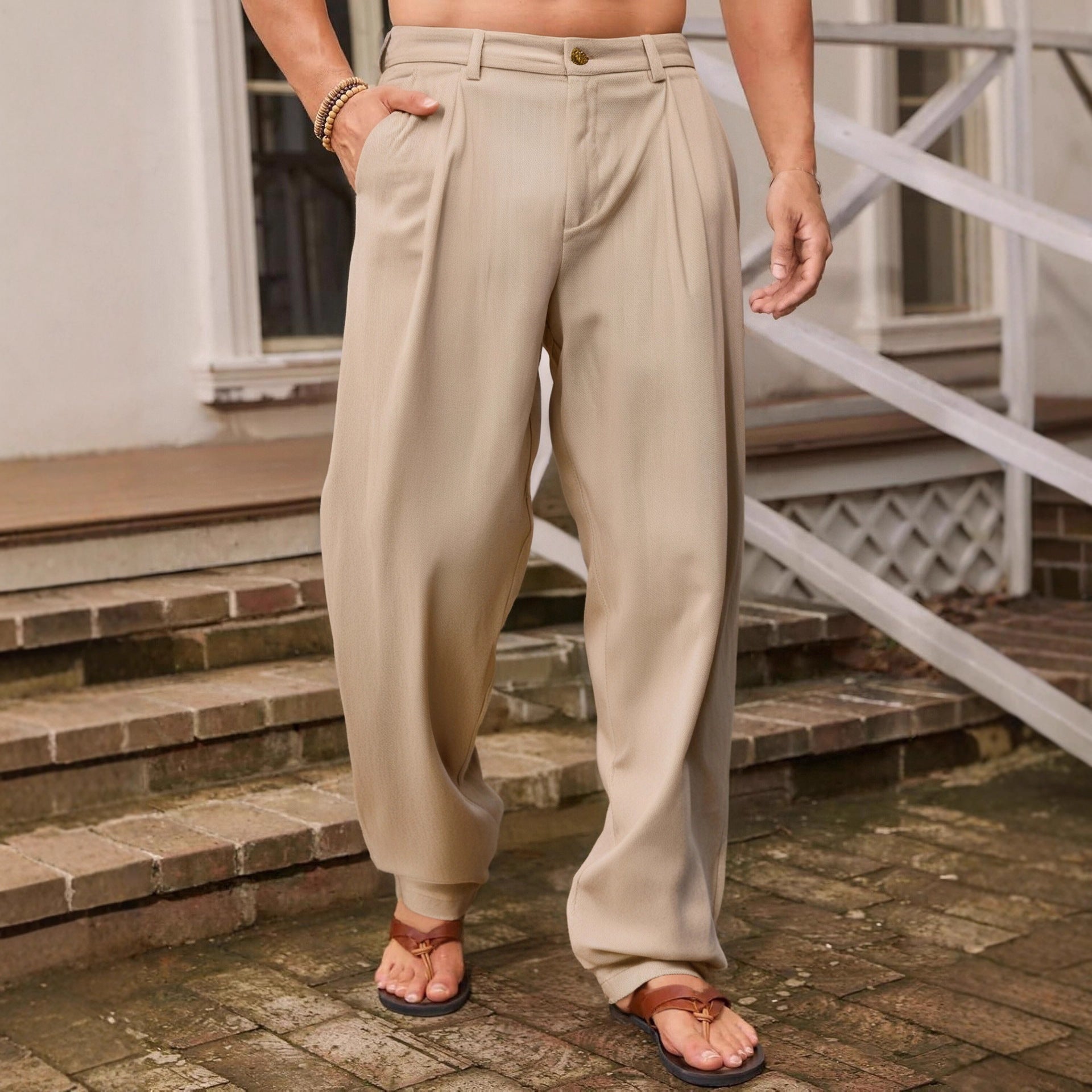 NICCOLÒ | WIDE-LEG LINEN PANTS