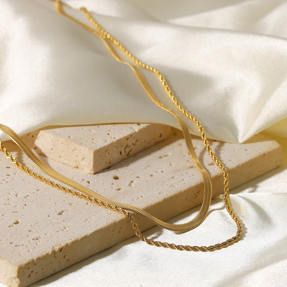 HAILEY Multi-Layered Gold Necklace