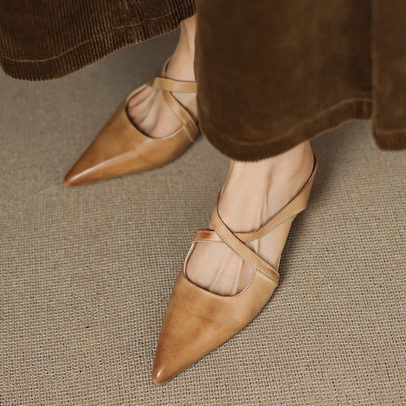 Aluna™ | Mules in Vera Pelle