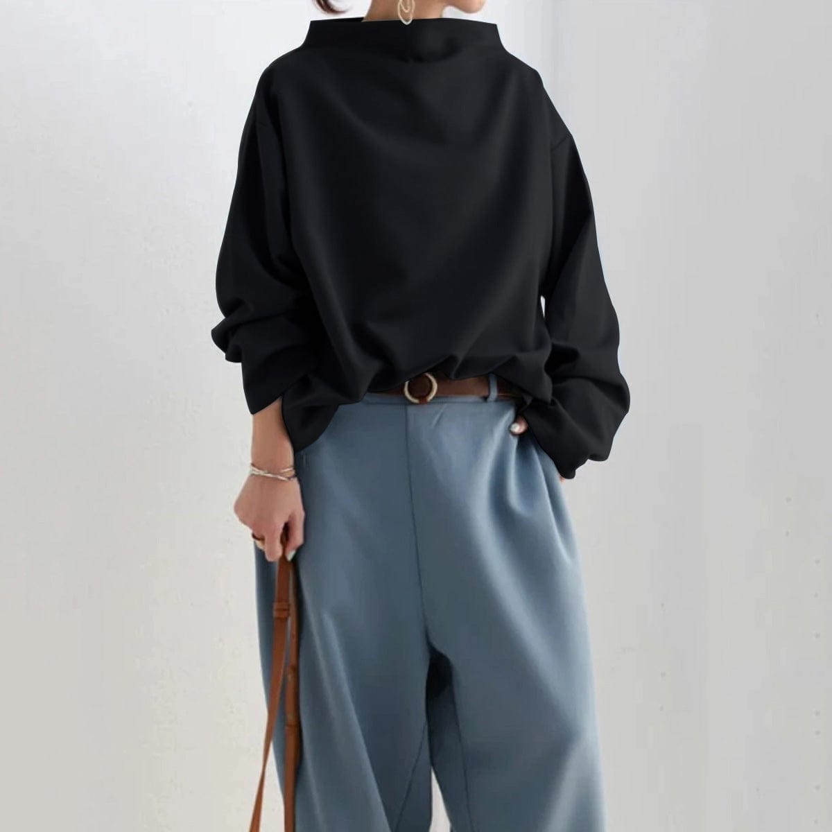 Margot | Top in maglia morbida con collo alto