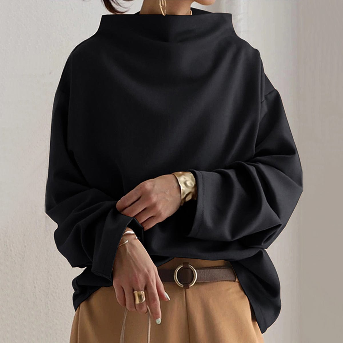 Margot | Top in maglia morbida con collo alto