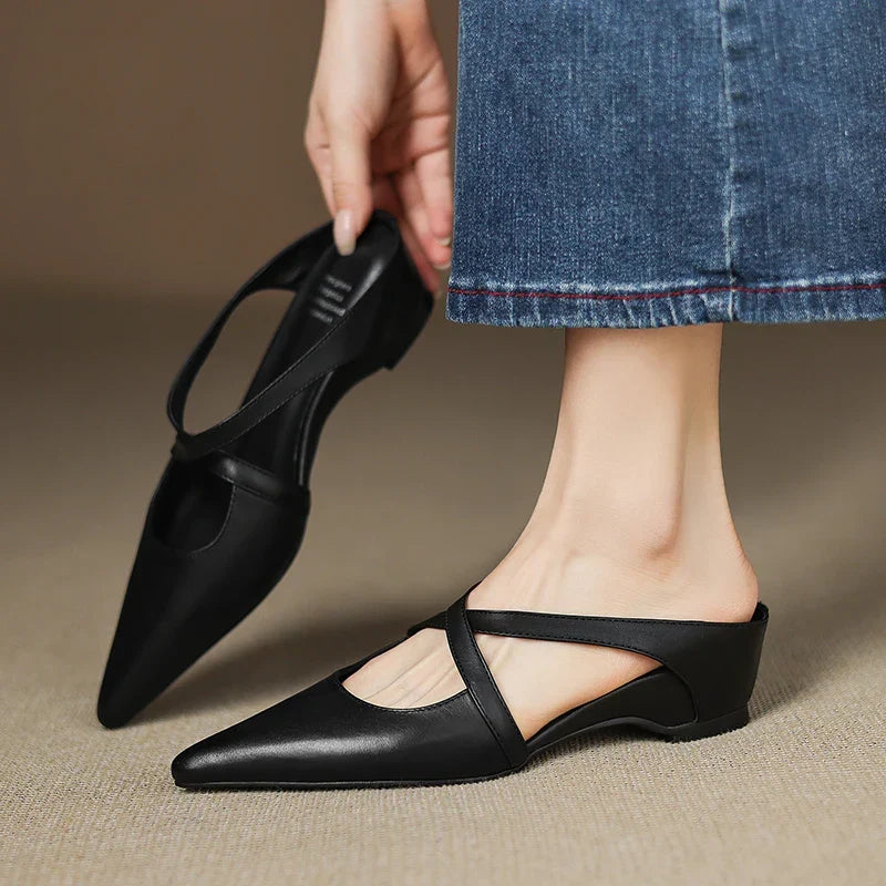 Aluna™ | Mules in Vera Pelle