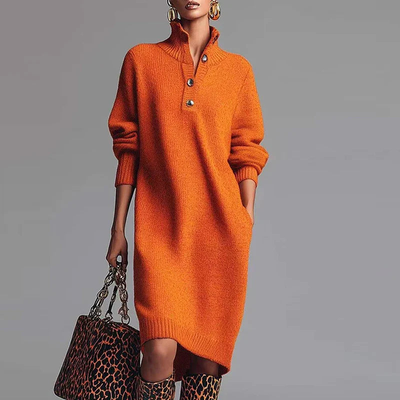 Maribelle™ | Soft Knitted Button Dress