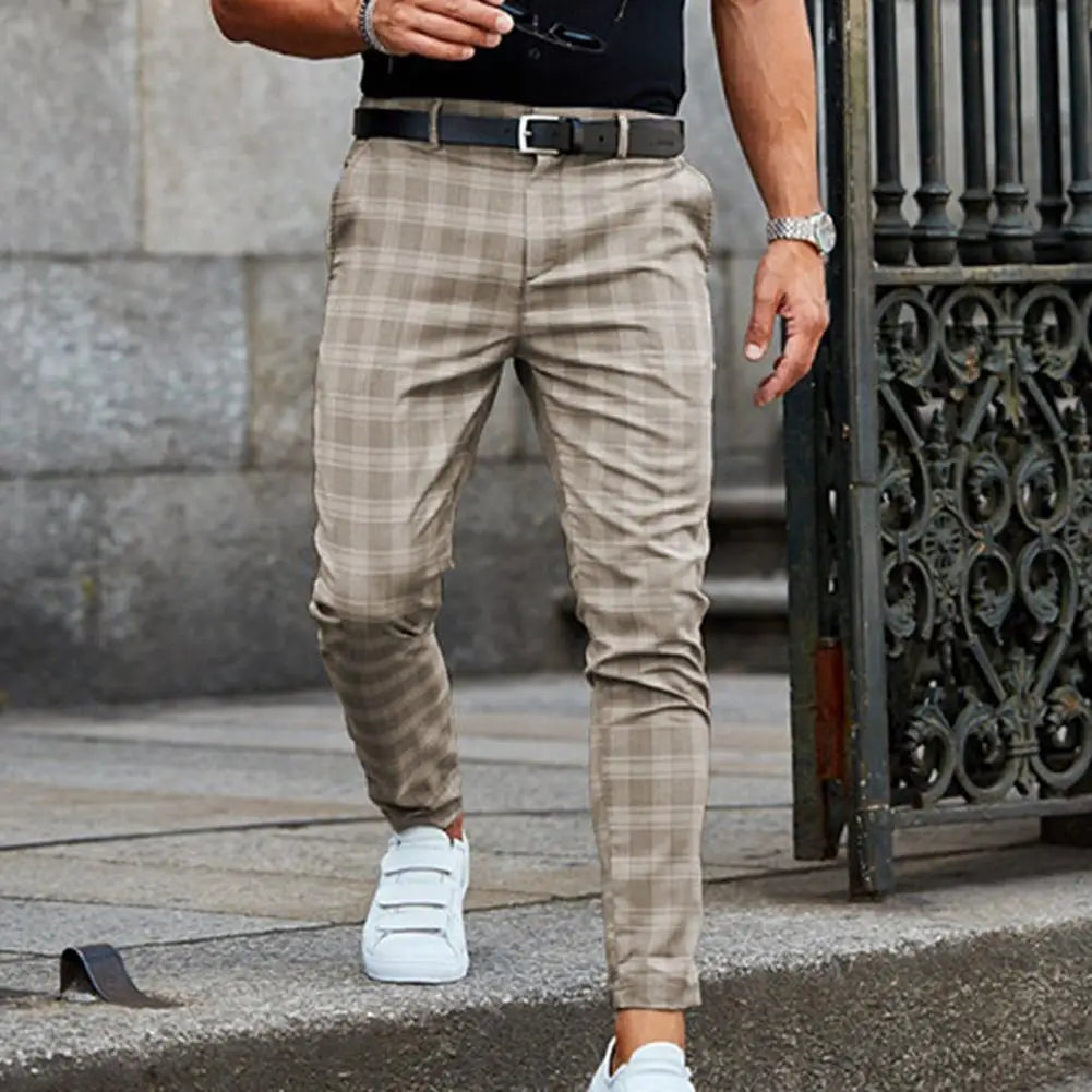 Casual Checkered Pants for Men
