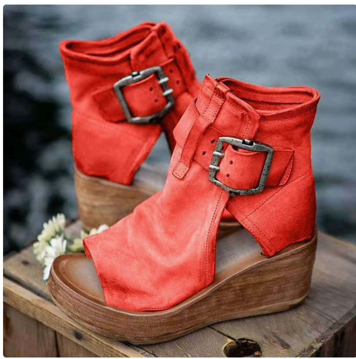 TERESA | STIVALETTI CON ZEPPA OPEN-TOE