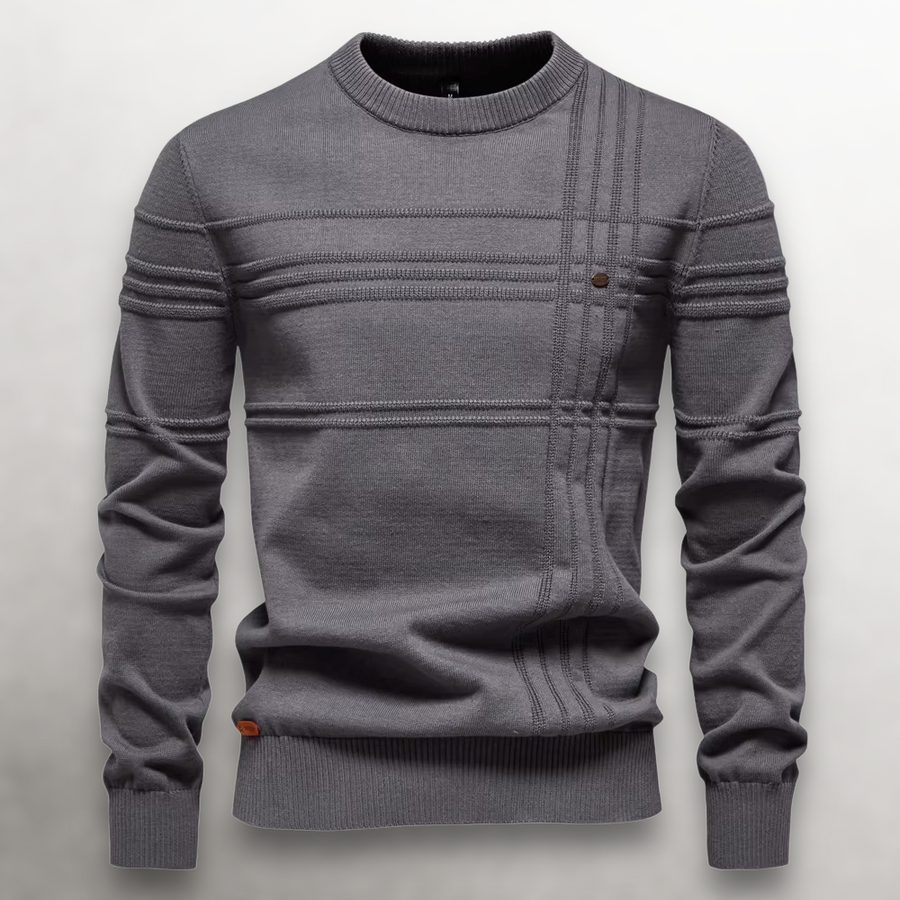 JAMIE KNIT JUMPER | CLASSIC GRID DETAIL