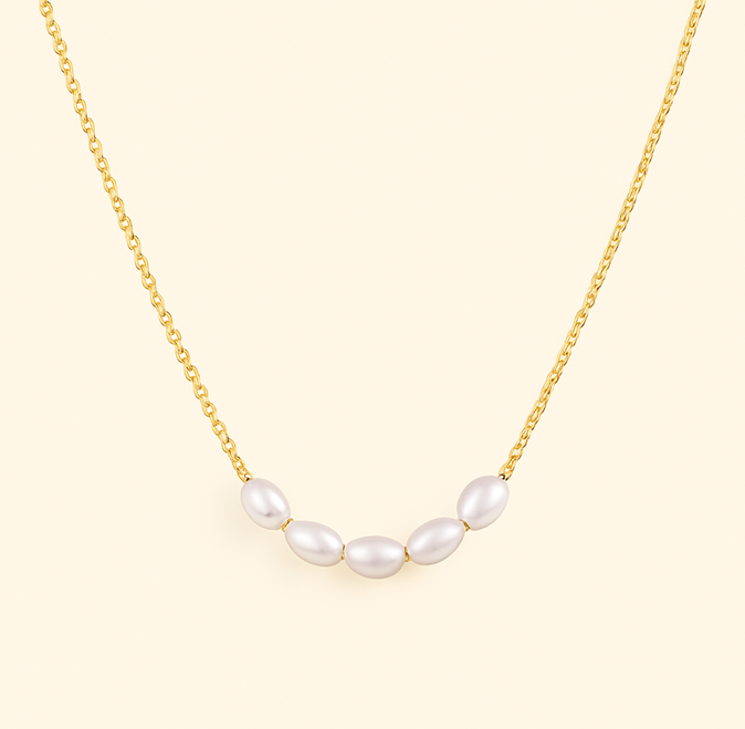 KONA Gold Pearl Pendant Necklace