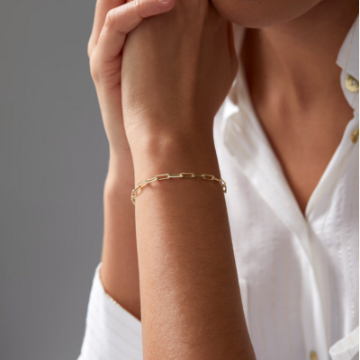 MAUI Gold Paperclip Chain Bracelet