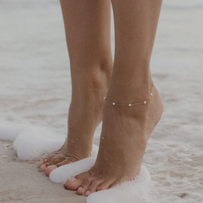 CALI Gold Pearl Anklet