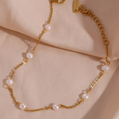 CALI Gold Pearl Anklet