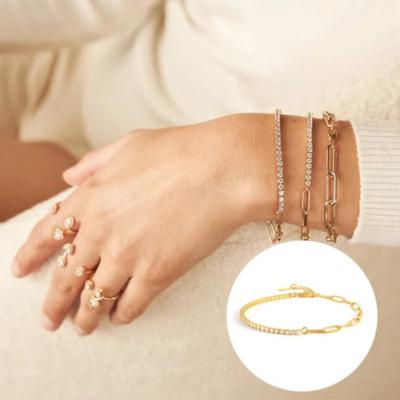FAE Paperclip & Tennis Bracelet