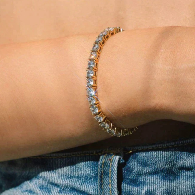 Elegant Silver Tennis Bracelet
