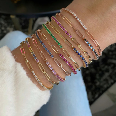 FAE Paperclip & Tennis Bracelet