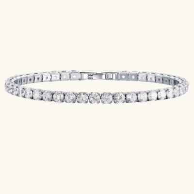 Elegant Silver Tennis Bracelet