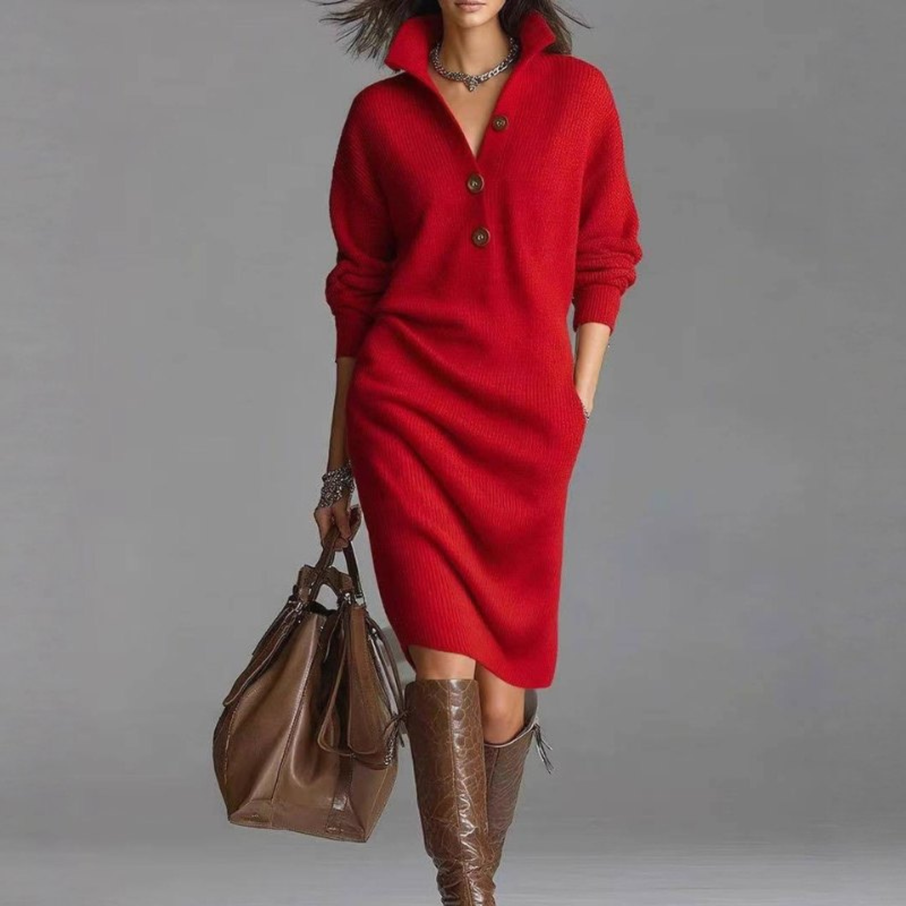 Claudia | Soft Knitted Sweater Dress